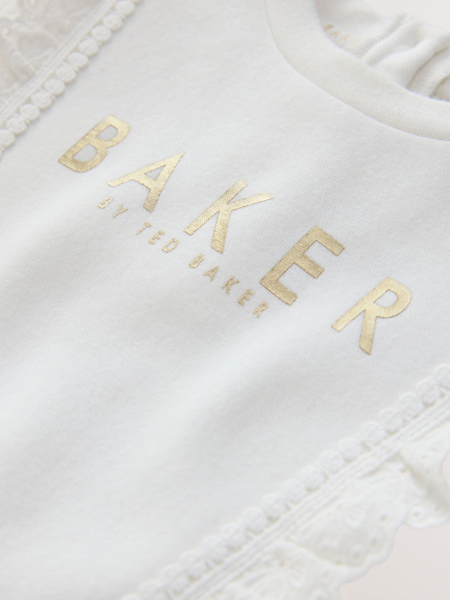 Baker by Ted Baker Cream 2 Piece Lace Trim Sweater & Joggers Set image 8