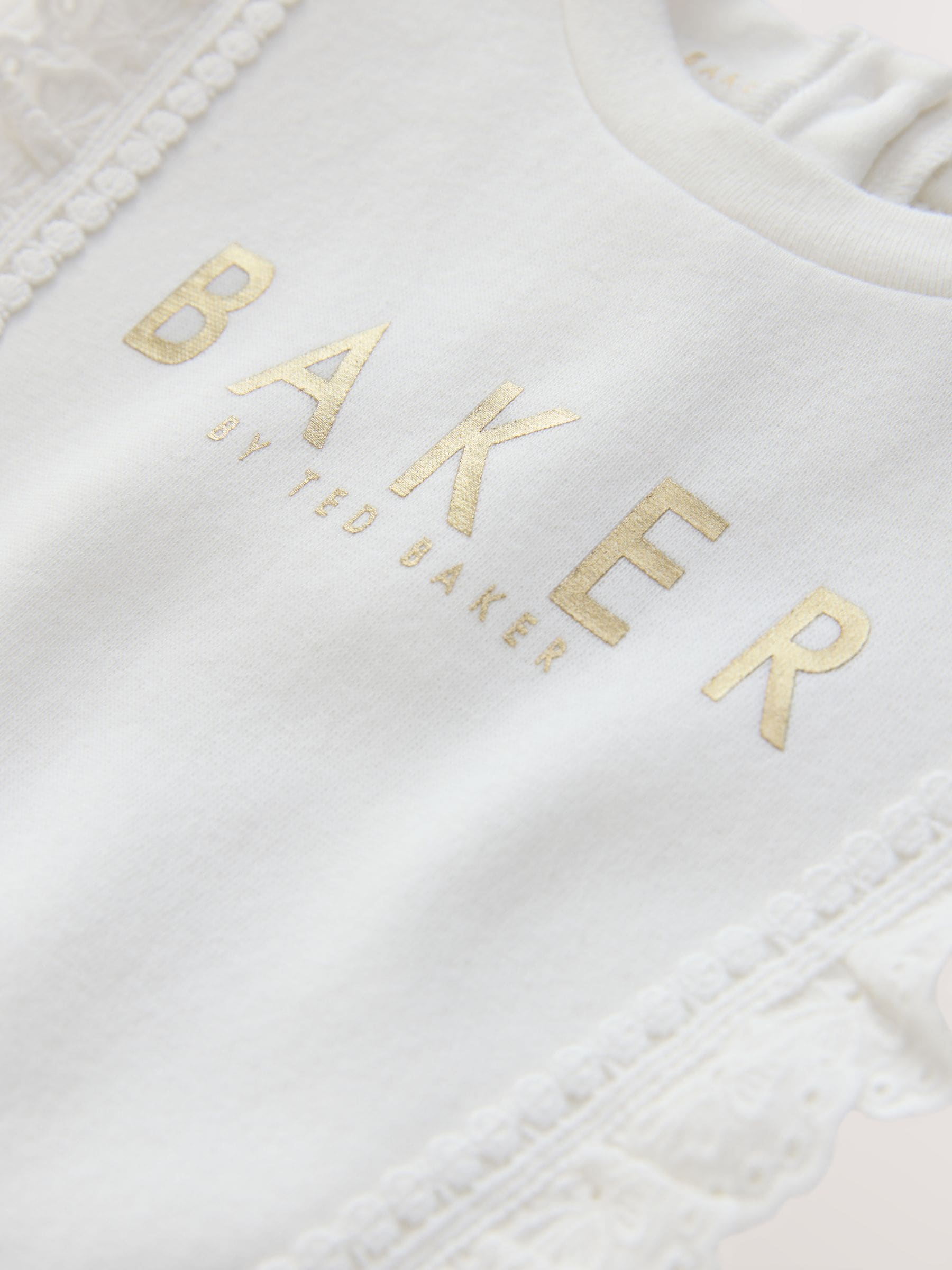 Baker by Ted Baker Cream 2 Piece Lace Trim Sweater & Joggers Set image 8
