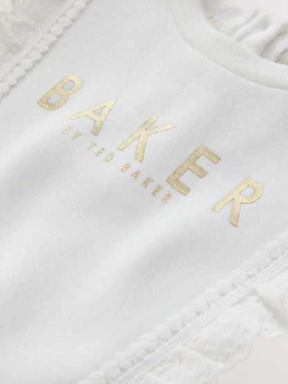Baker by Ted Baker Cream 2 Piece Lace Trim Sweater & Joggers Set image 8