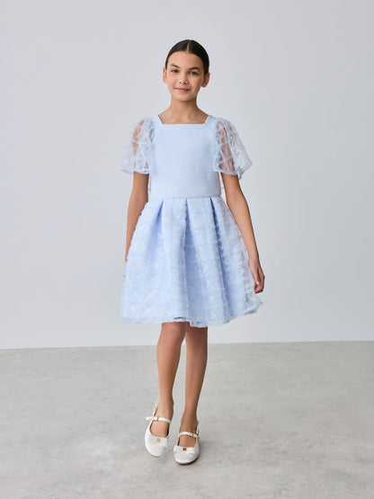 Baker by Ted Baker Mesh Overlay Angel Sleeve Scuba Dress image 2