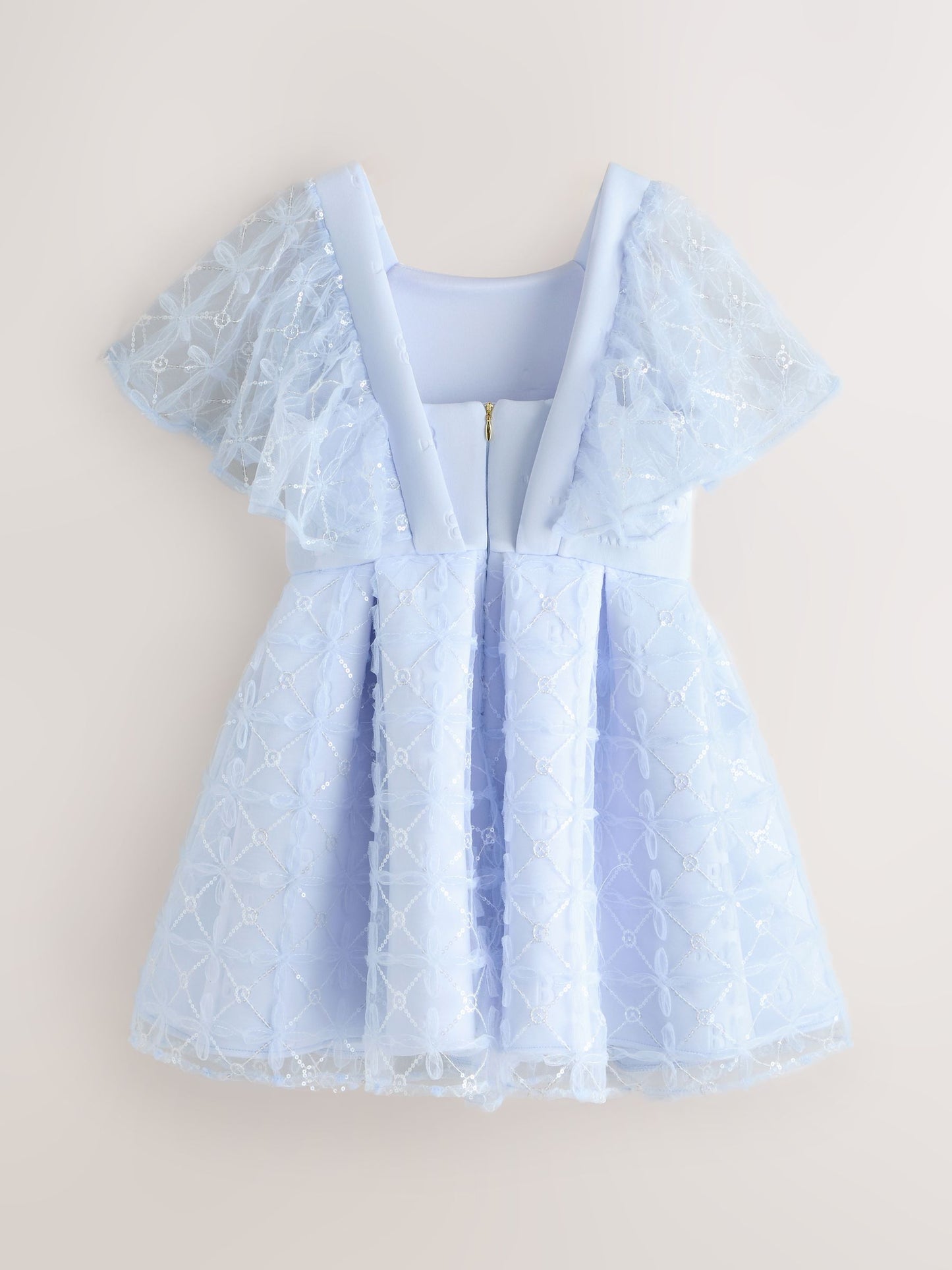 Baker by Ted Baker Mesh Overlay Angel Sleeve Scuba Dress image 8