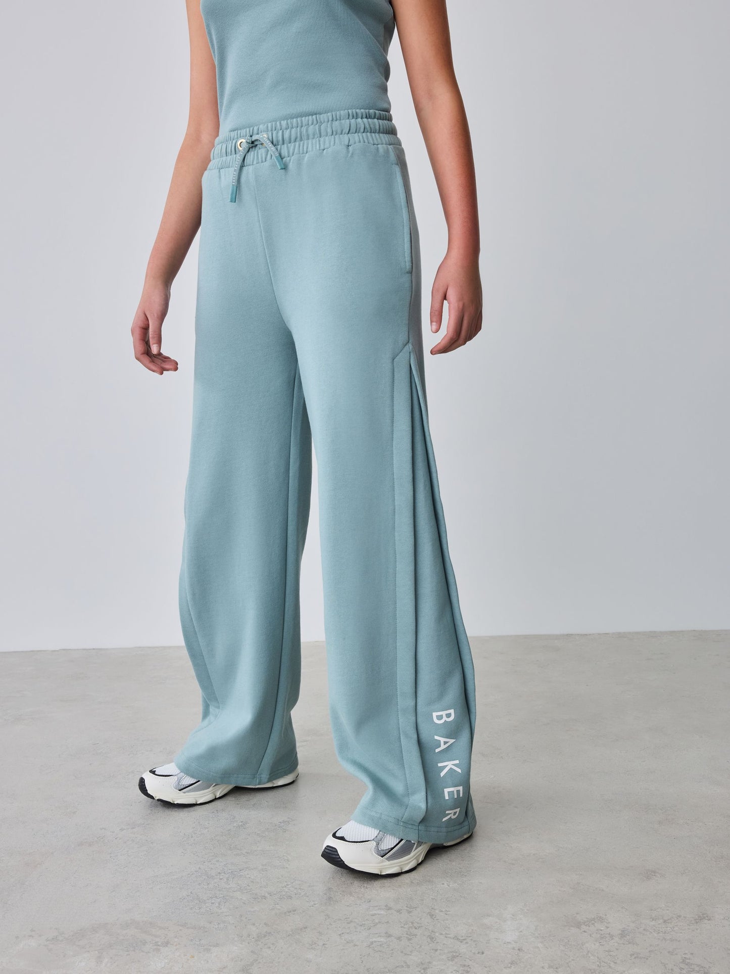 Baker by Ted Baker 3 Piece Blue Vest Hoodie & Wide Leg Joggers Set image 3