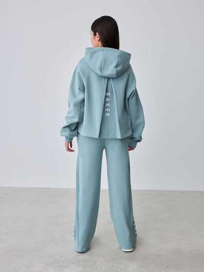 Baker by Ted Baker 3 Piece Blue Vest Hoodie & Wide Leg Joggers Set image 4
