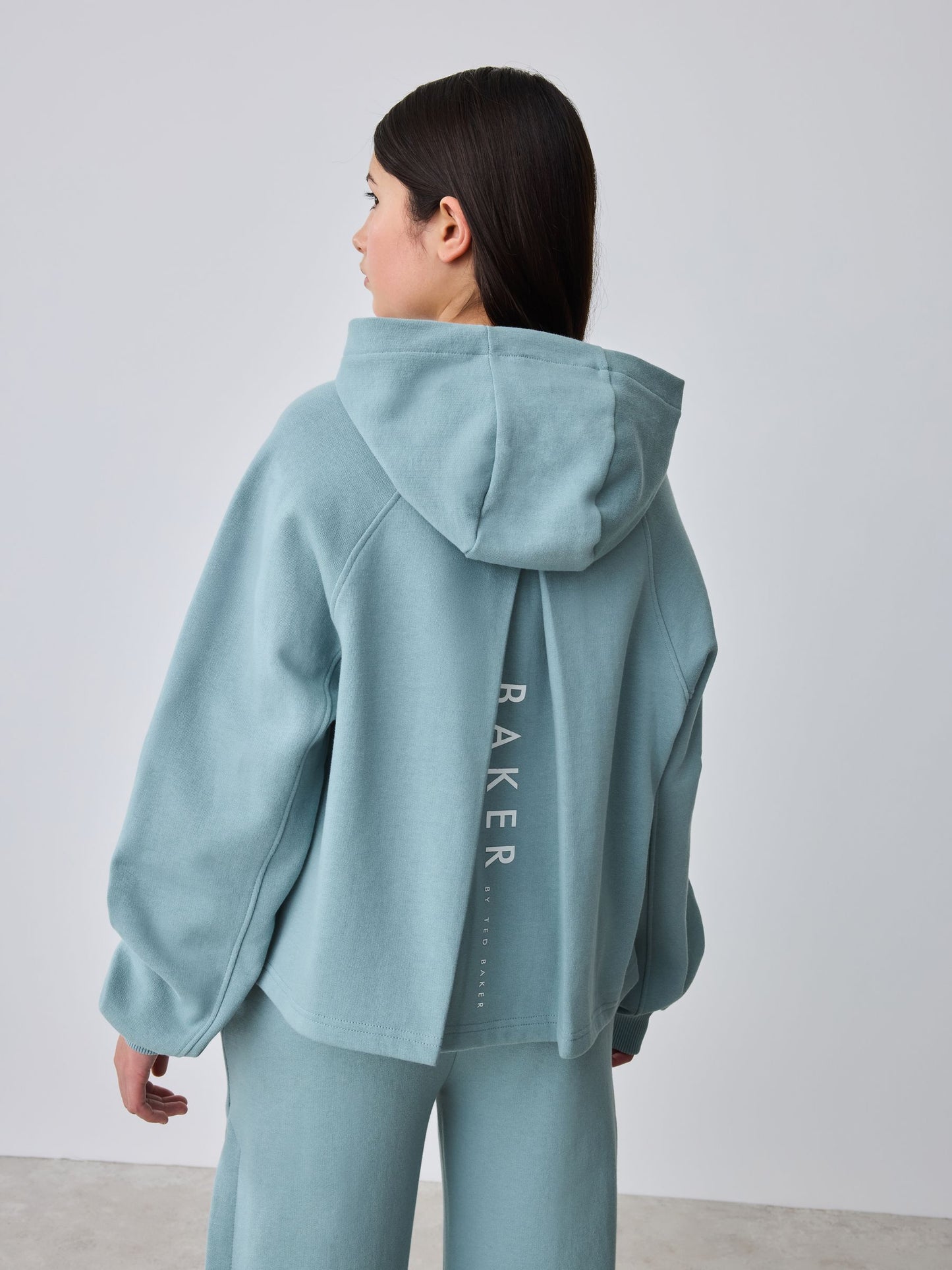 Baker by Ted Baker 3 Piece Blue Vest Hoodie & Wide Leg Joggers Set image 5