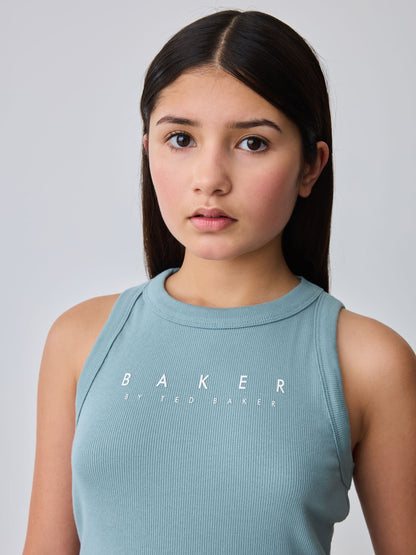 Baker by Ted Baker 3 Piece Blue Vest Hoodie & Wide Leg Joggers Set image 6