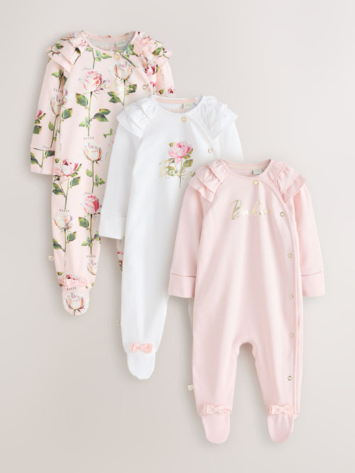 Baker by Ted Baker 3 Pack Sleepsuits image 1