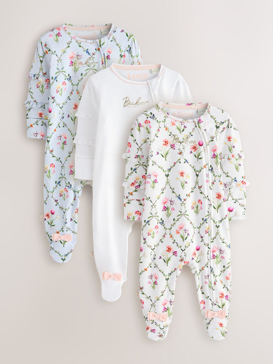 Baker by Ted Baker 3 Pack Sleepsuits image 1
