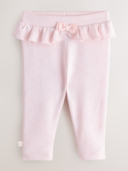 Baker by Ted Baker 2 Pack Pointelle Layette Leggings image 2