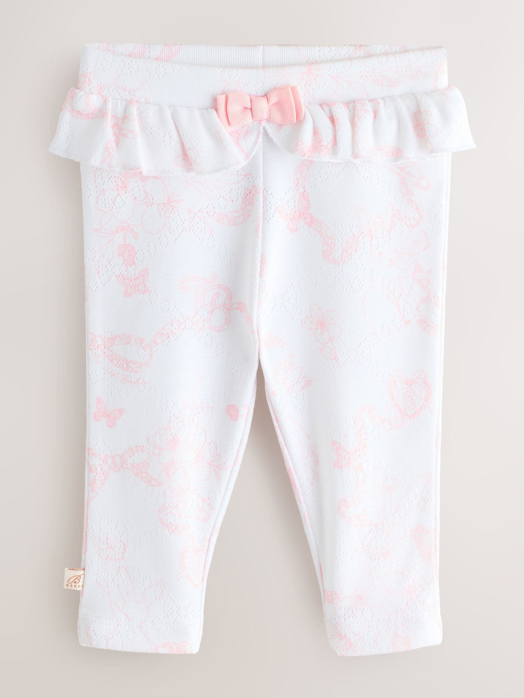 Baker by Ted Baker 2 Pack Pointelle Layette Leggings image 3