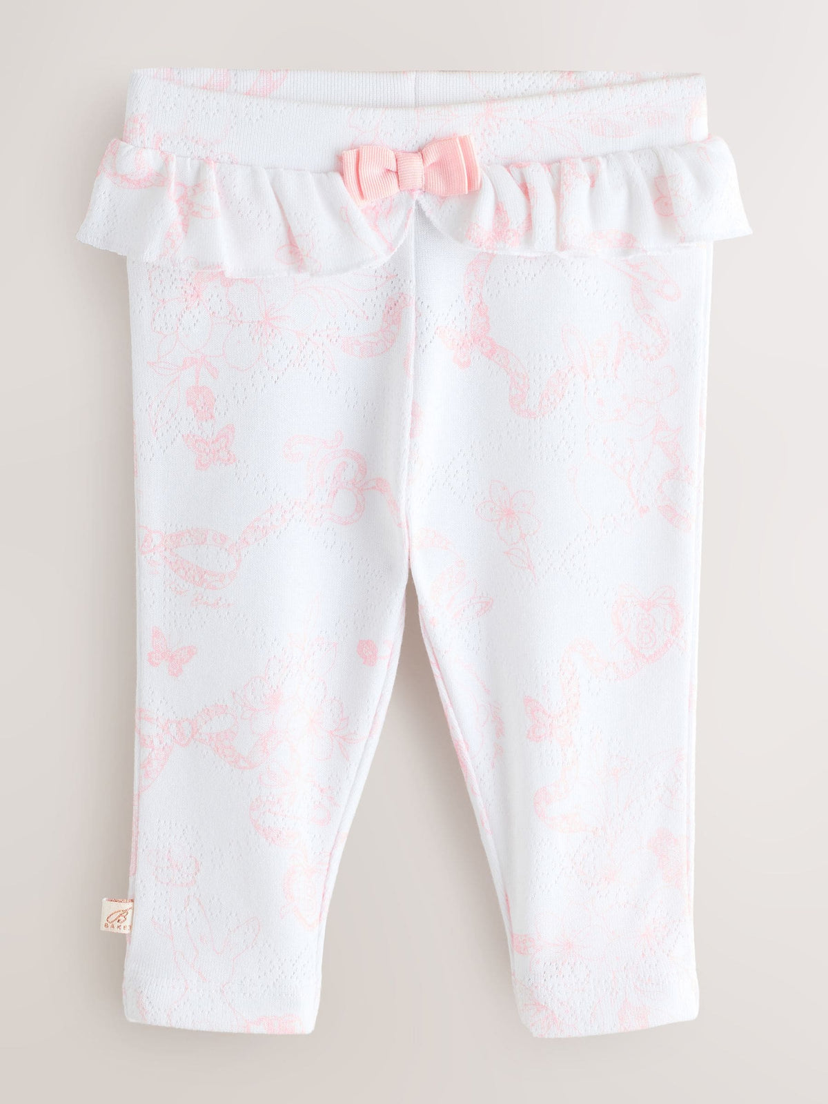 Baker by Ted Baker 2 Pack Pointelle Layette Leggings image 3