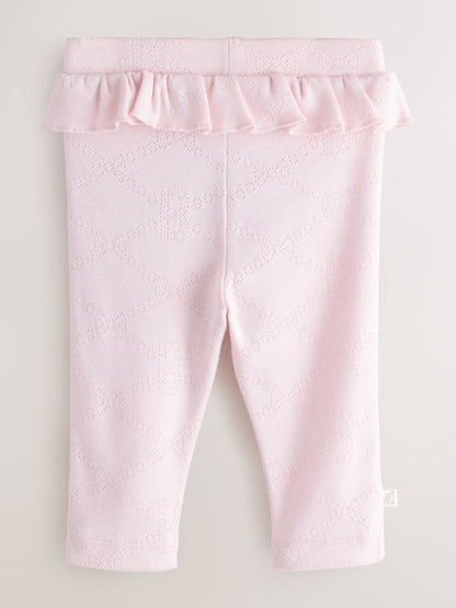 Baker by Ted Baker 2 Pack Pointelle Layette Leggings image 4