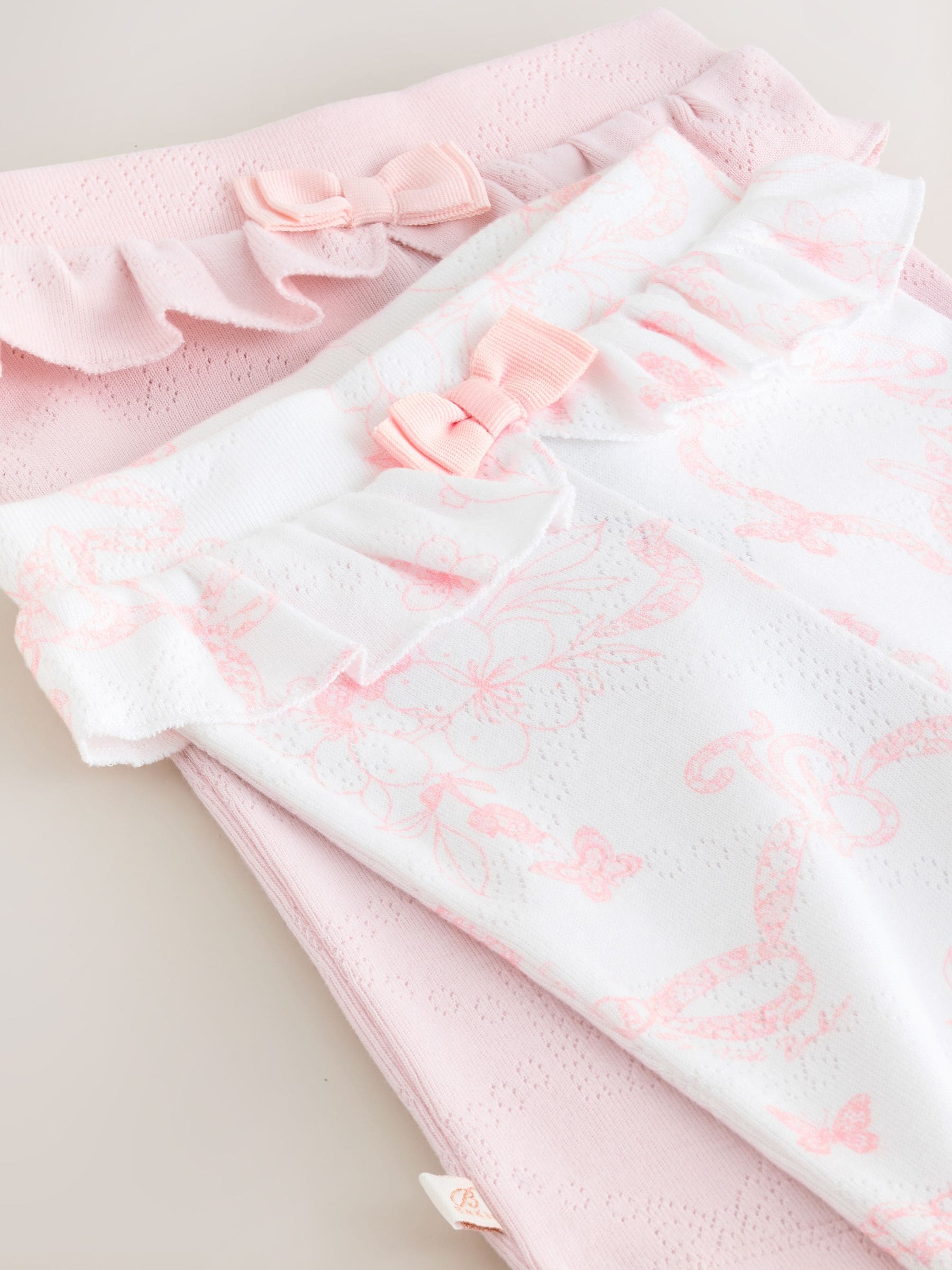 Baker by Ted Baker 2 Pack Pointelle Layette Leggings image 5