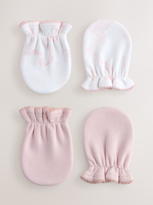 Baker by Ted Baker Pink & White Mittens 2 Pack image 1