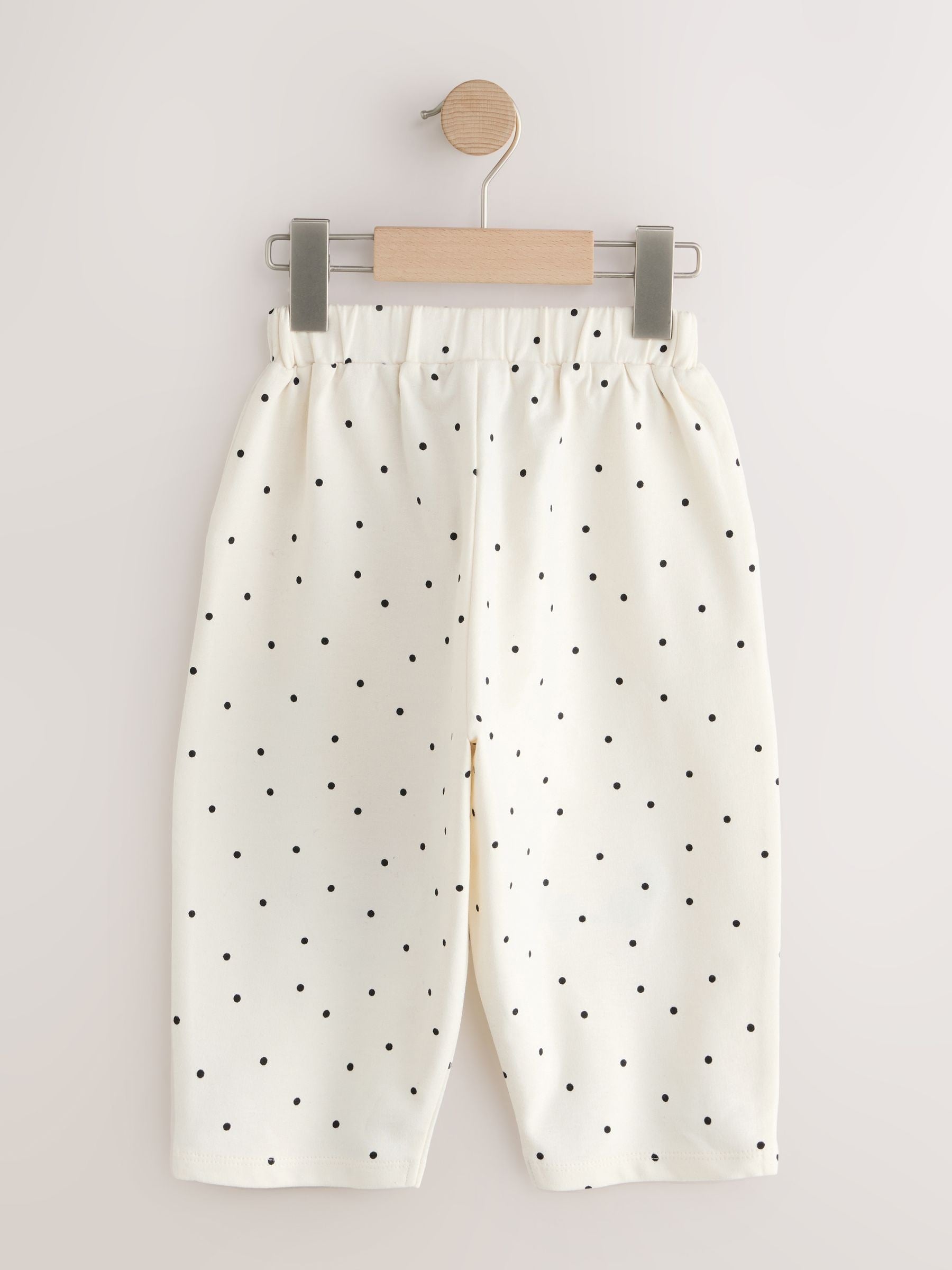 White Mono Spot Bears Embellished Barrel Trousers (3mths-7yrs) image 6
