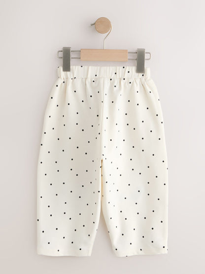 White Mono Spot Bears Embellished Barrel Trousers (3mths-7yrs) image 6