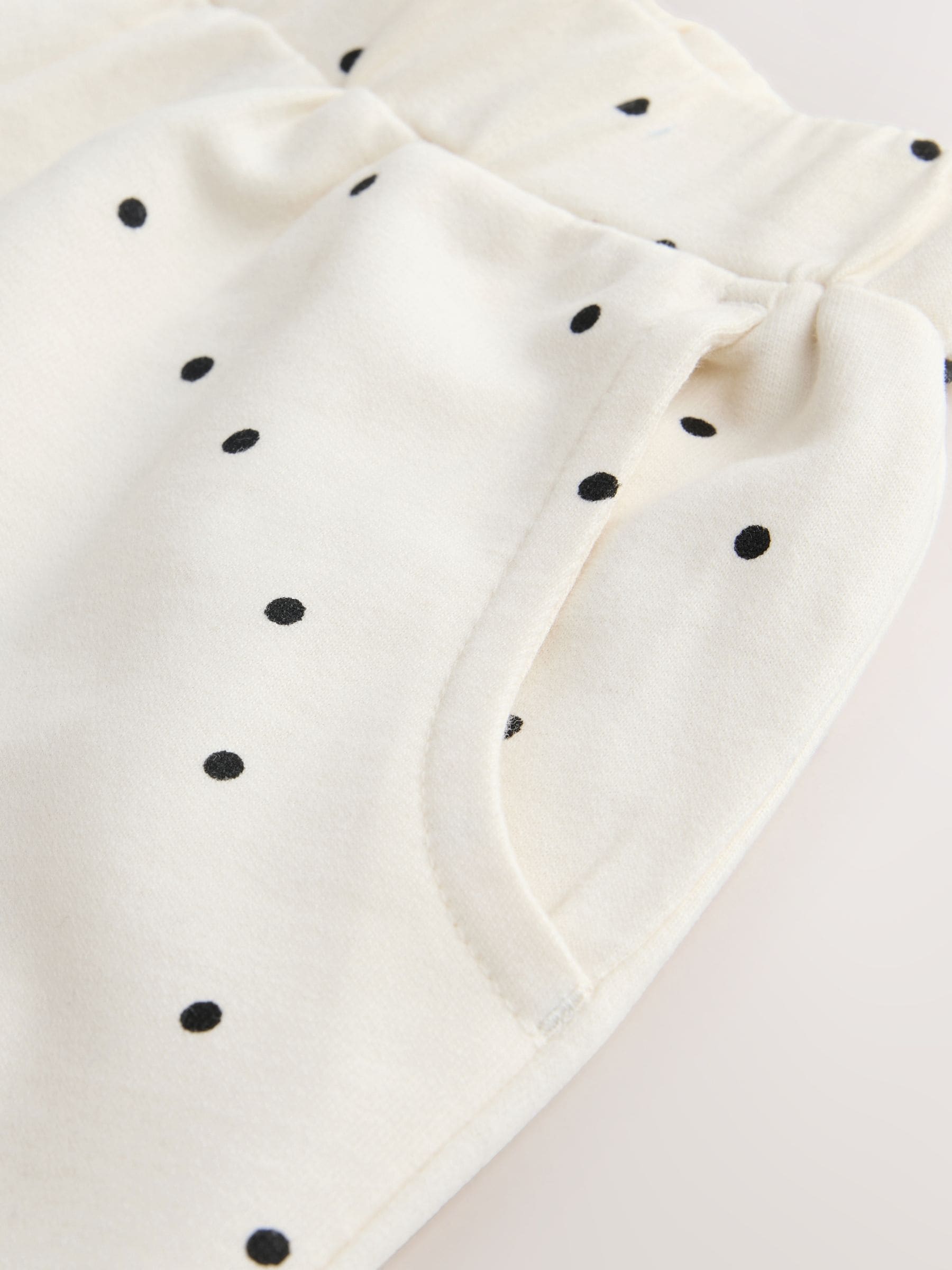 White Mono Spot Bears Embellished Barrel Trousers (3mths-7yrs) image 7
