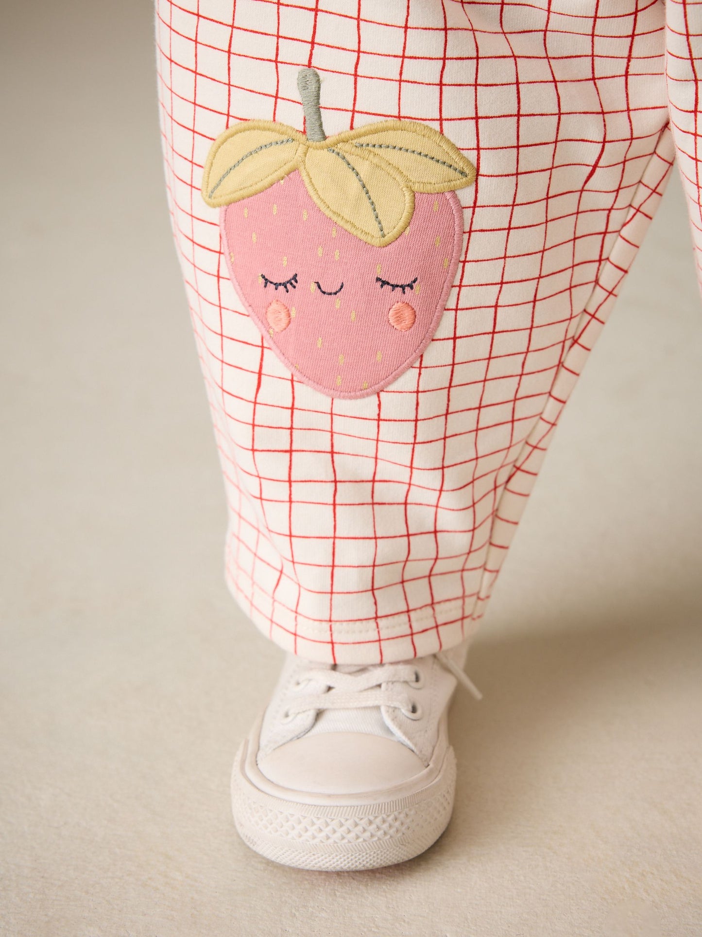 Pink Strawberry Embellished Barrel Trousers (3mths-7yrs) image 4