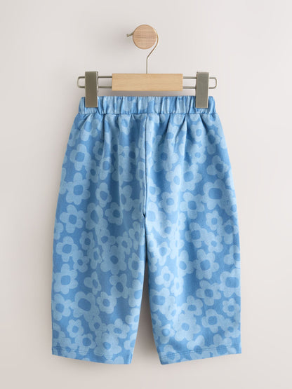 Blue Flower Embellished Barrel Trousers (3mths-7yrs) image 5