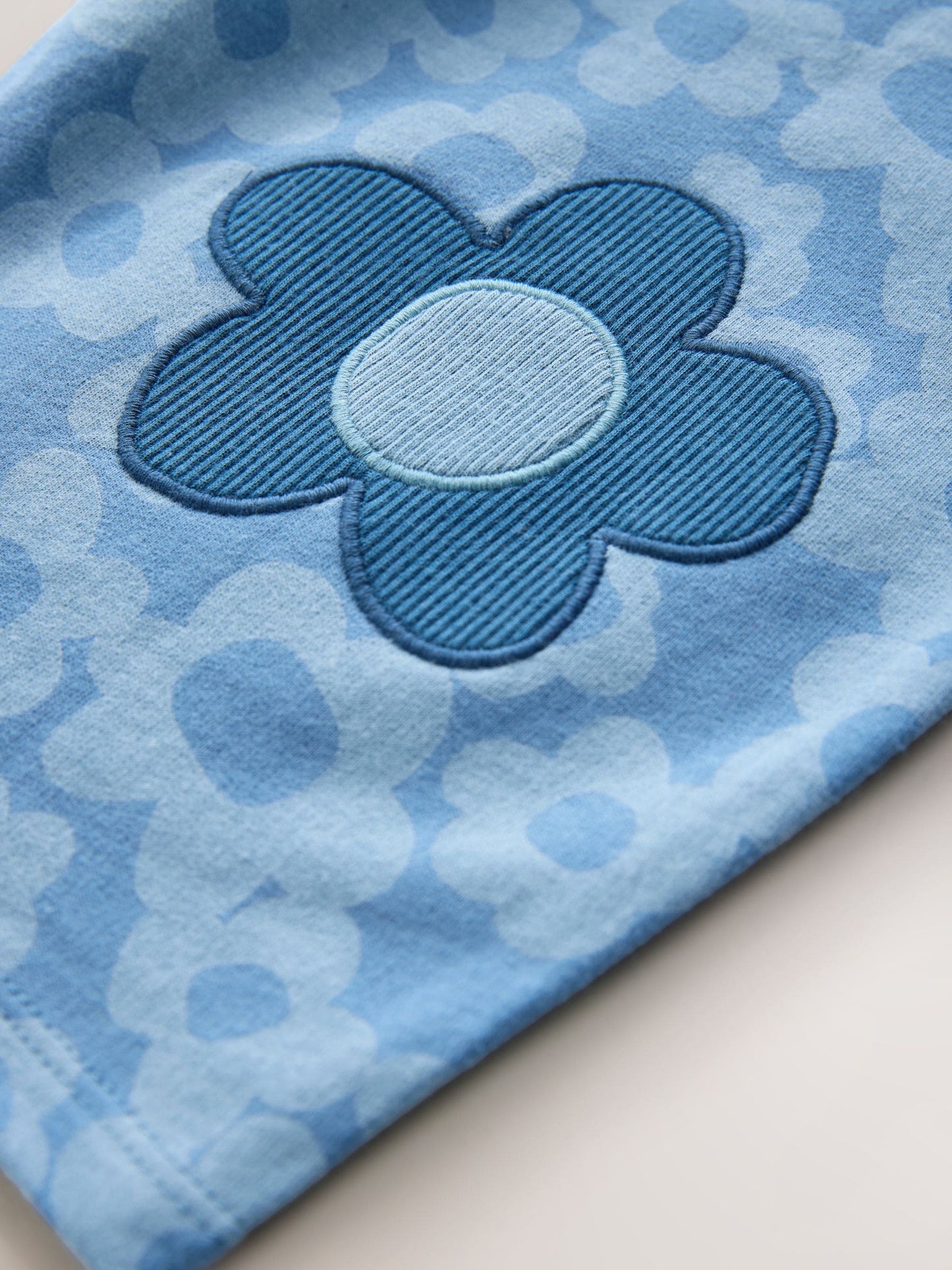 Blue Flower Embellished Barrel Trousers (3mths-7yrs) image 7