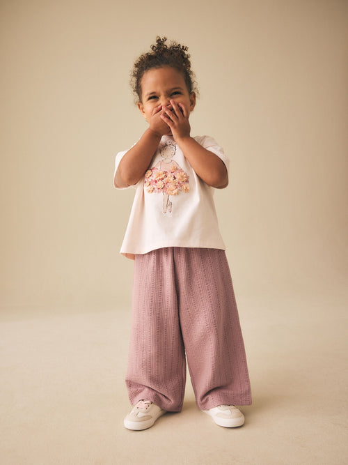 Brown Wide Leg Trousers (3mths-7yrs) image 1