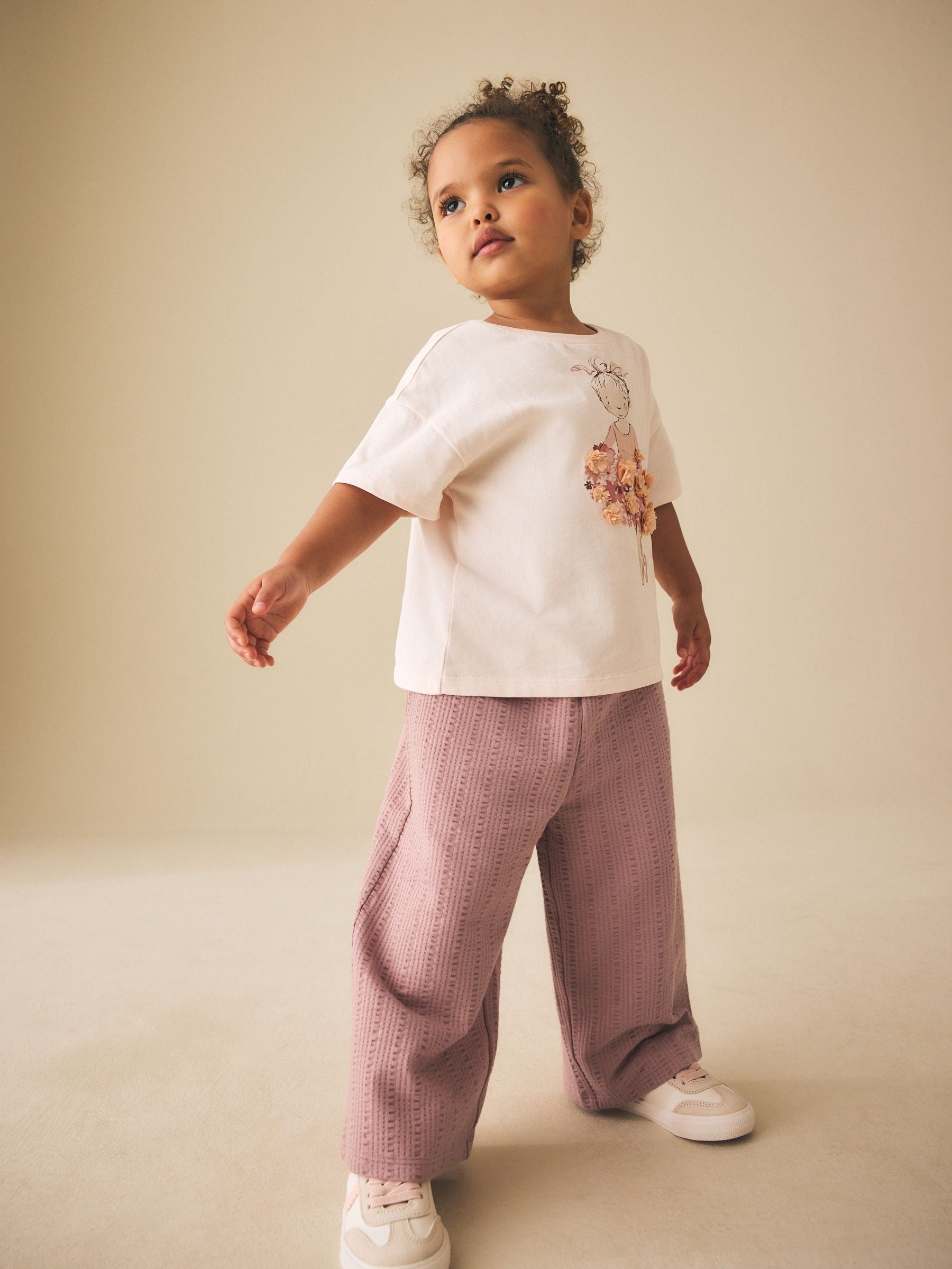 Brown Wide Leg Trousers (3mths-7yrs) image 4