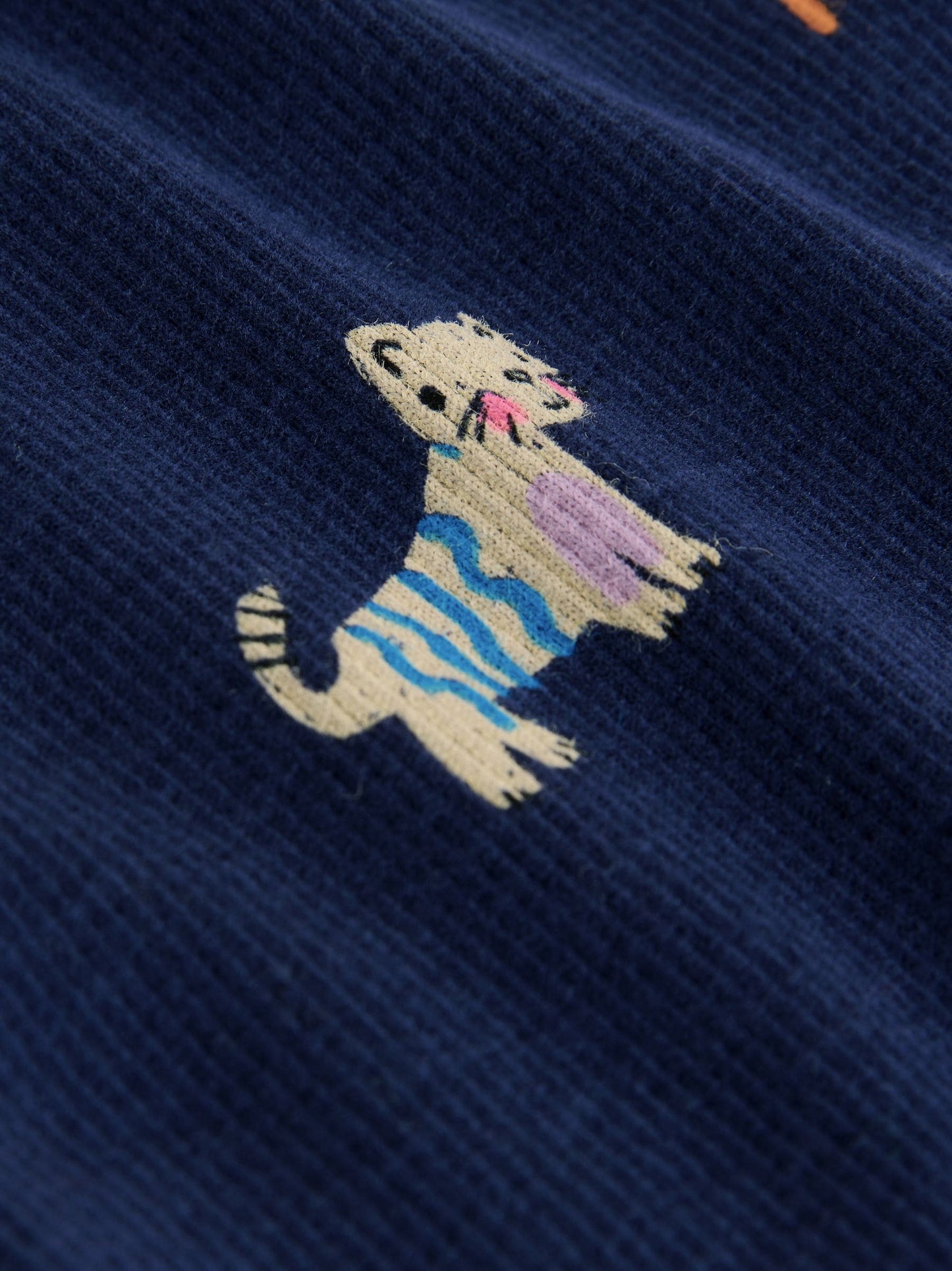 Navy Cats & Dogs Ribbed Flare Leggings (3mths-7yrs) image 3