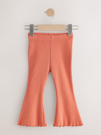 Orange Brown Rib Flare Leggings (3mths-7yrs) image 5