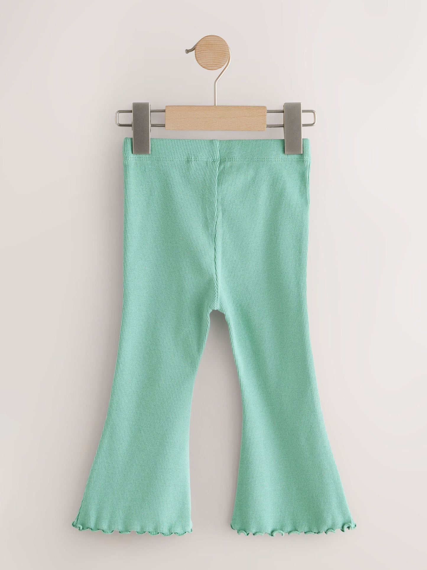 Green Ribbed Flare Leggings (3mths-7yrs) image 6