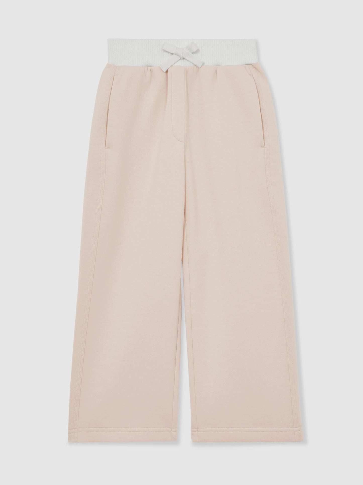 Reiss Neutral Laney 3-9 yrs Premium Interlock Wide-Leg Joggers image 2