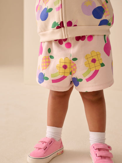 Cream Fruit Sweat Shorts (3mths-7yrs) image 3