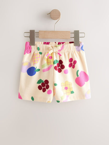 Cream Fruit Sweat Shorts (3mths-7yrs) image 5