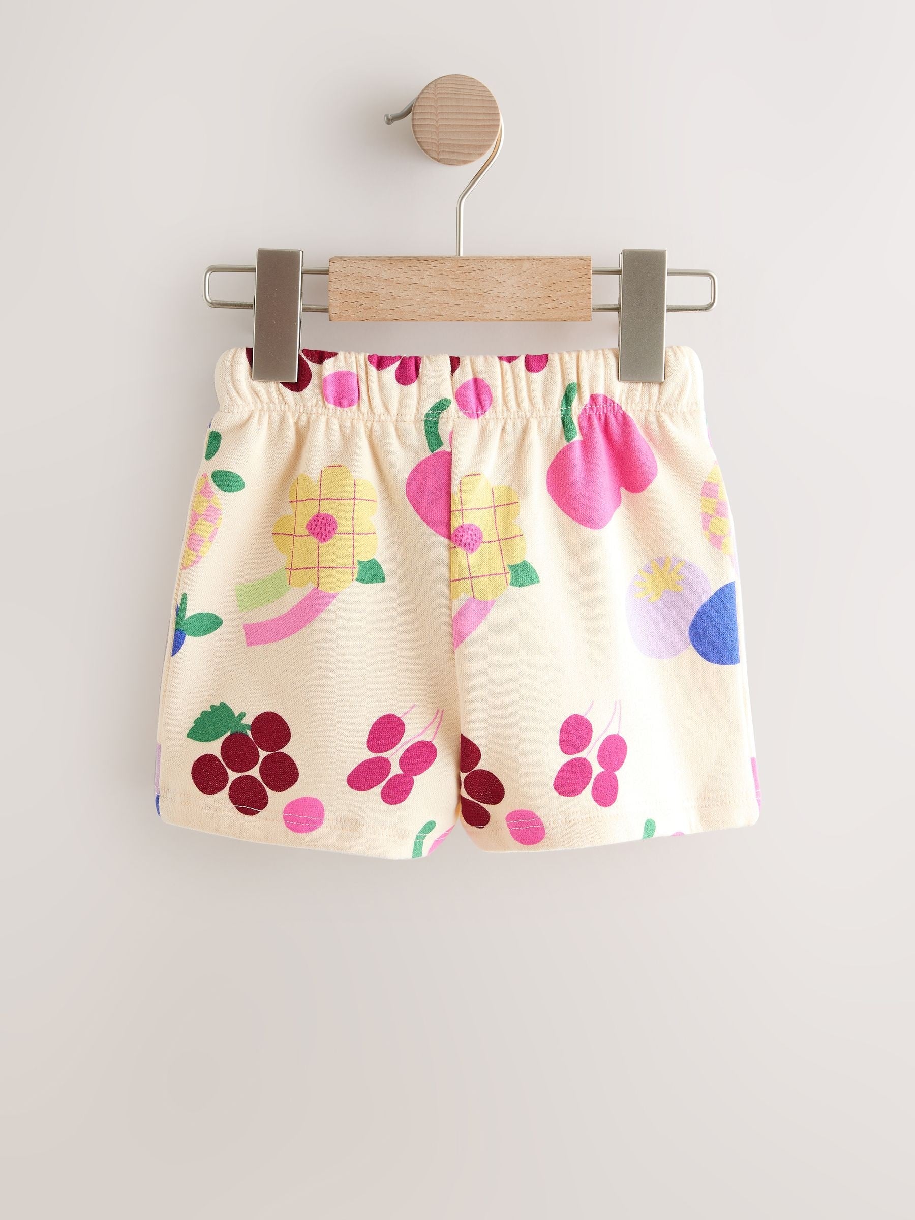 Cream Fruit Sweat Shorts (3mths-7yrs) image 6