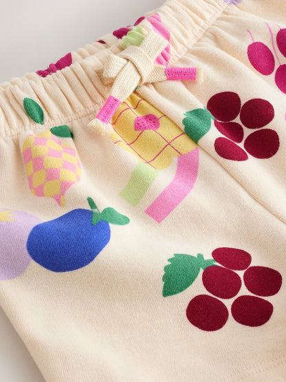Cream Fruit Sweat Shorts (3mths-7yrs) image 7