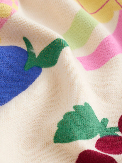 Cream Fruit Sweat Shorts (3mths-7yrs) image 8