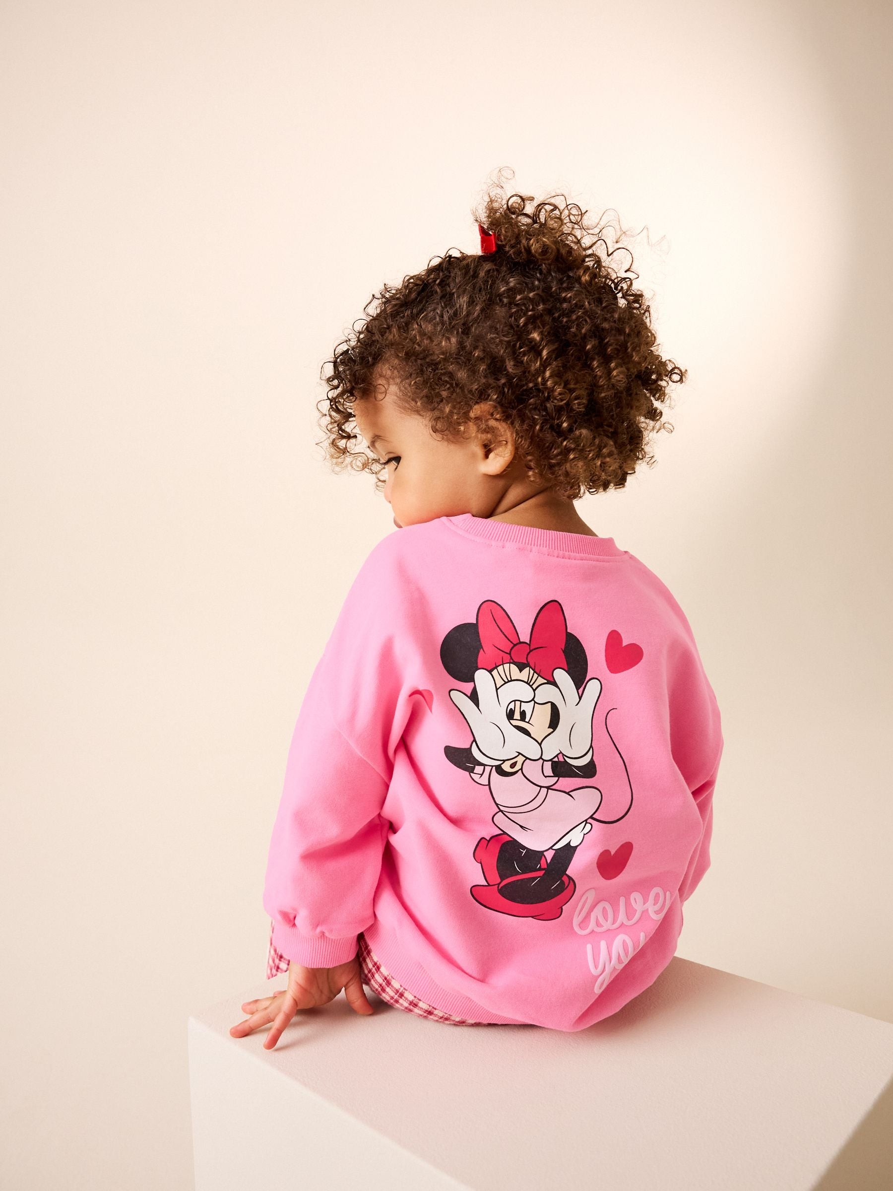 Pink/Red Disney Minnie Mouse Long Sleeve Top and Trousers Set (3mths-7yrs) image 3