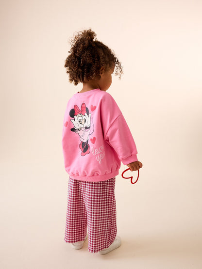 Pink/Red Disney Minnie Mouse Long Sleeve Top and Trousers Set (3mths-7yrs) image 4