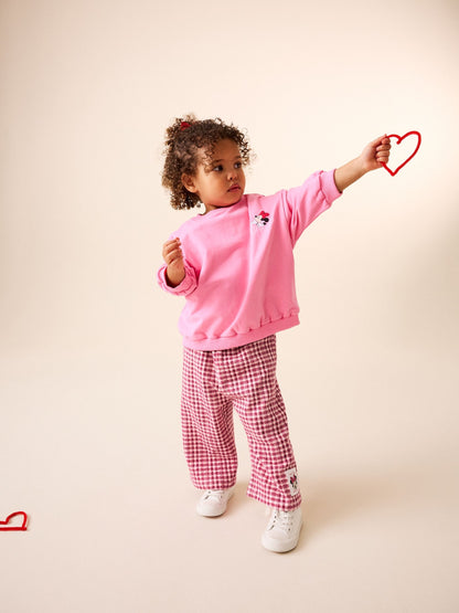 Pink/Red Disney Minnie Mouse Long Sleeve Top and Trousers Set (3mths-7yrs) image 5
