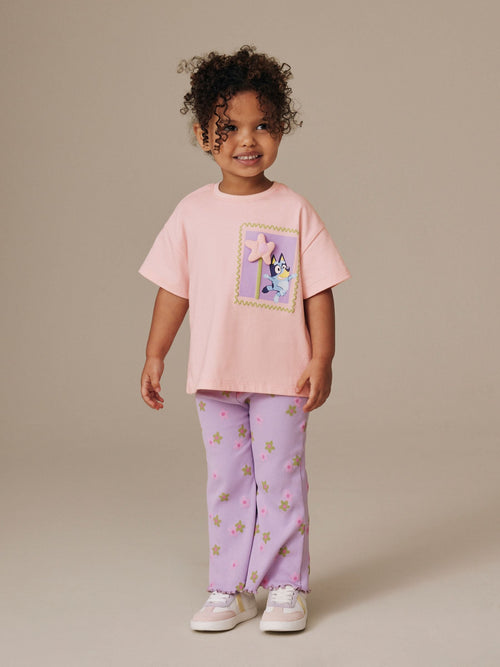 Pink Bluey Short Sleeve T-Shirt and Flare Set (3mths-7yrs) image 1