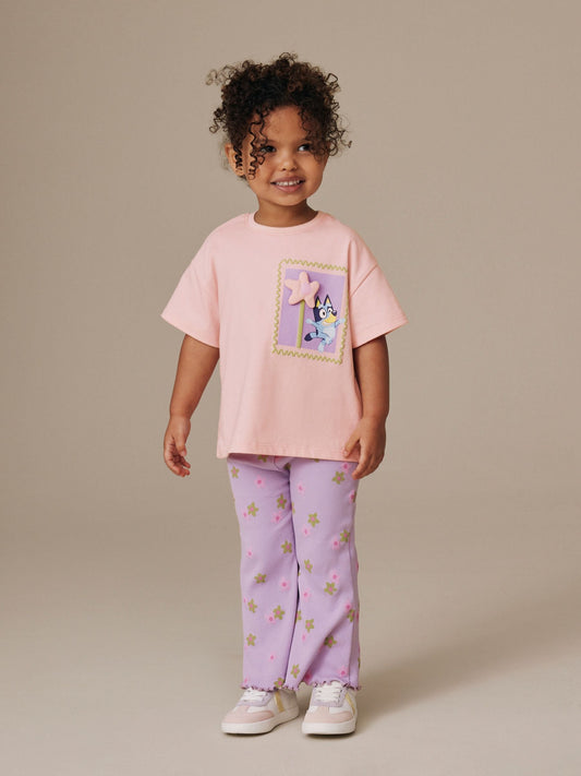 Pink Bluey Short Sleeve T-Shirt and Flare Set (3mths-7yrs) image 1
