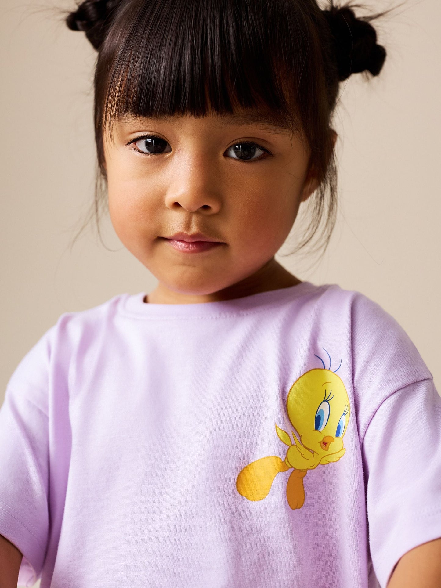 Lilac Purple Tweety Short Sleeve T-Shirt and Flare Set (3mths-7yrs) image 3