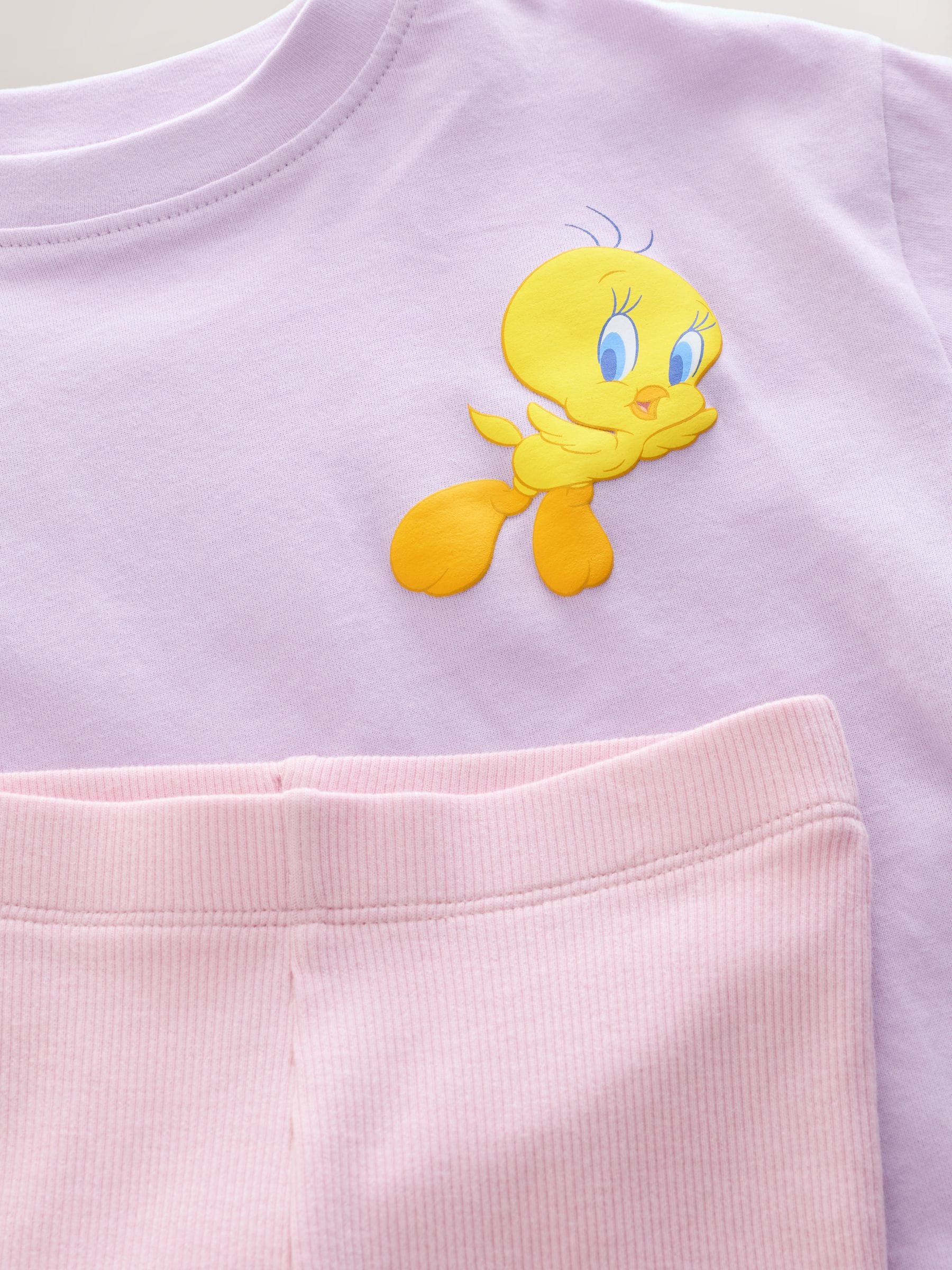 Lilac Purple Tweety Short Sleeve T-Shirt and Flare Set (3mths-7yrs) image 8
