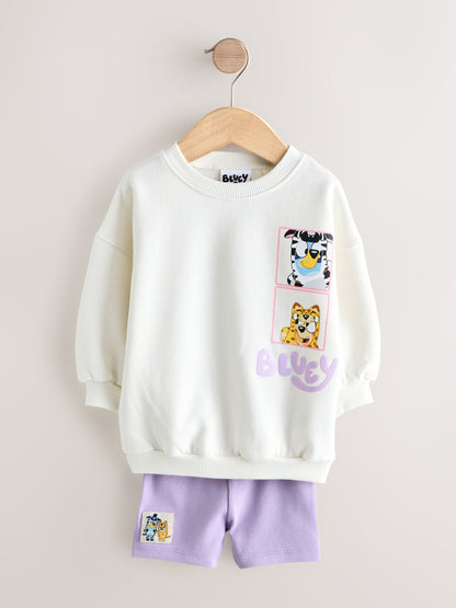 Cream Bluey Shorts Set (12mths-7yrs) image 6