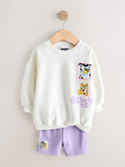 Cream Bluey Shorts Set (12mths-7yrs) image 7