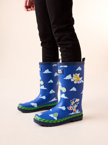 Blue Sonic Rubber Wellies image 2