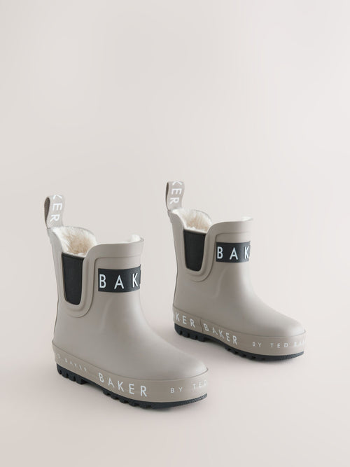 Dsiney Kidz - Baker by Ted Baker Stone Faux Fur Lined Welly Boots image 1
