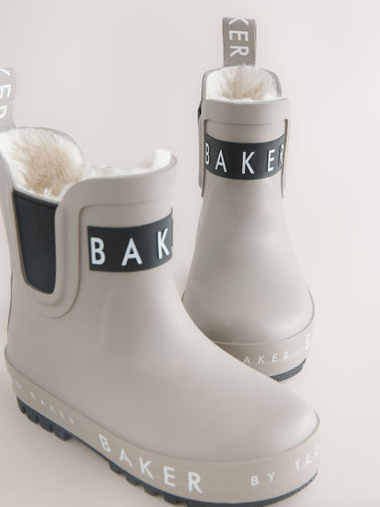 Baker by Ted Baker Boys Faux Fur Lined Welly Boots image 3