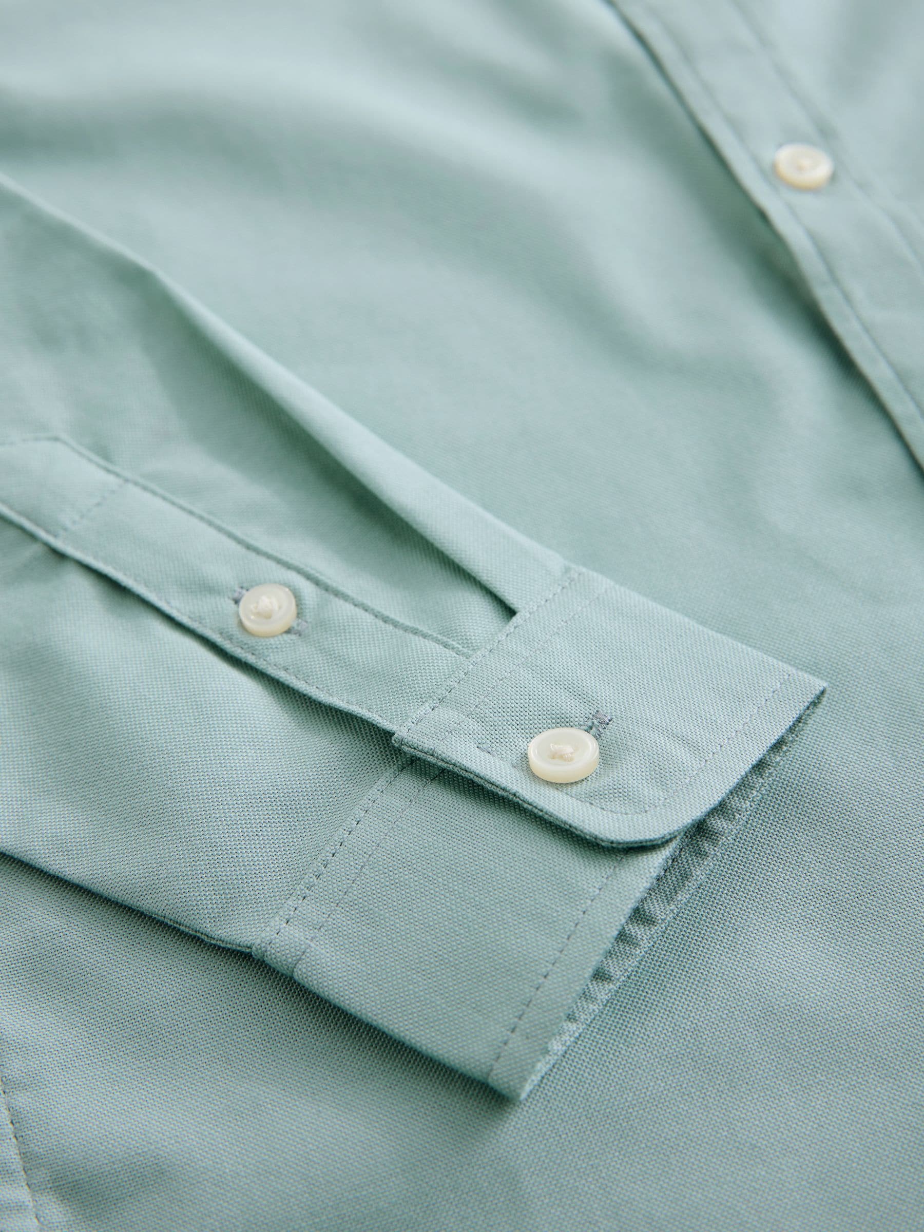 Dsiney Kidz - Mineral Green Long Sleeve Grandad Collar Oxford Shirt (3-16yrs) image 7