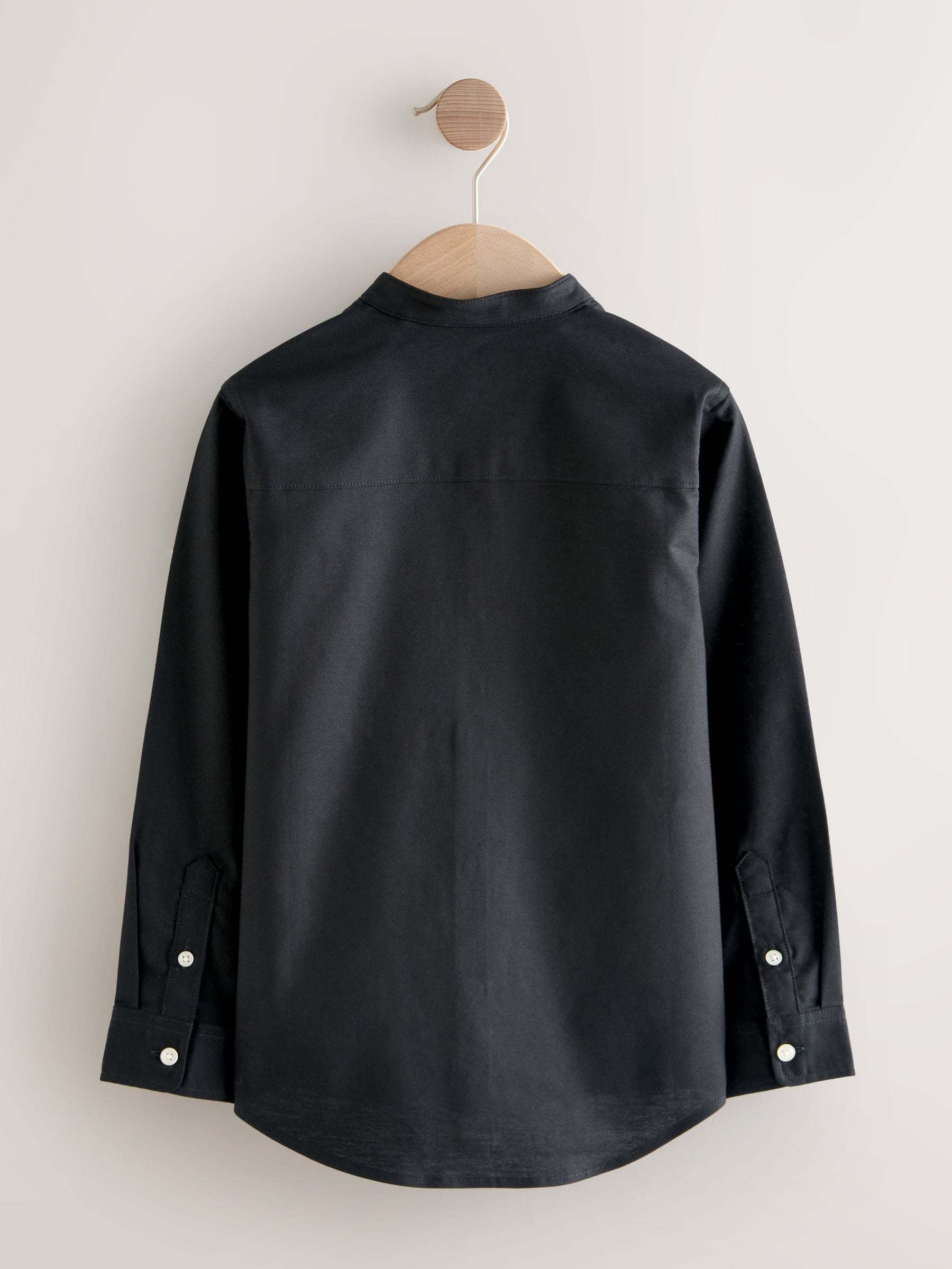 Dsiney Kidz - Black Long Sleeve Grandad Collar Oxford Shirt (3-16yrs) image 5