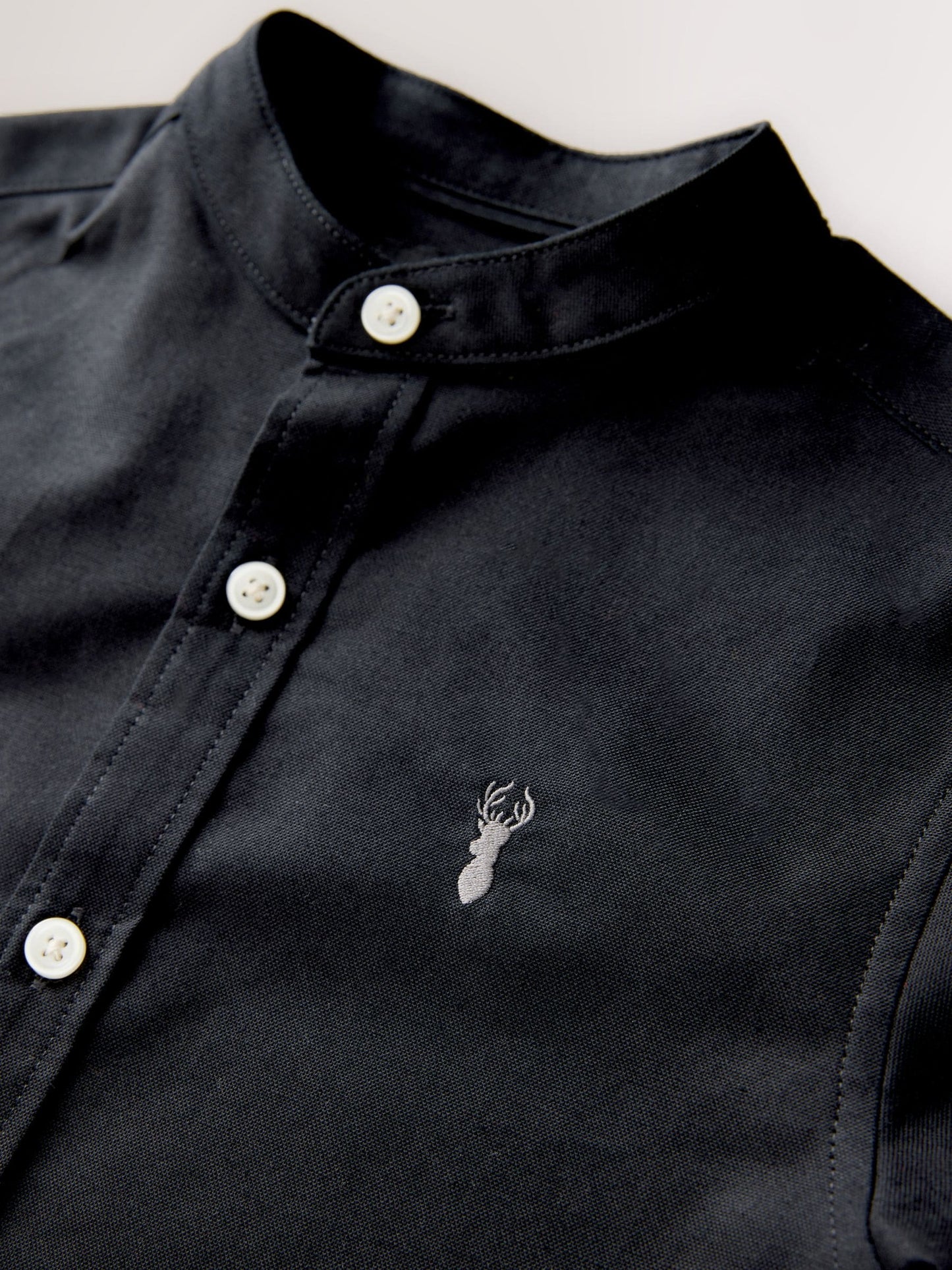 Dsiney Kidz - Black Long Sleeve Grandad Collar Oxford Shirt (3-16yrs) image 6