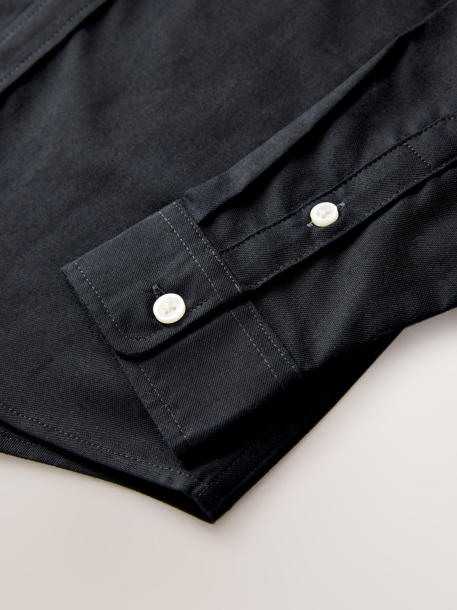 Dsiney Kidz - Black Long Sleeve Grandad Collar Oxford Shirt (3-16yrs) image 7